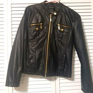 Black leather jacket